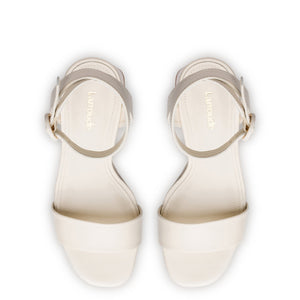 Dolly Sandal In Ivory Leather