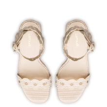 Load image into Gallery viewer, Dolly Broderie Sandal In Natural Raffia