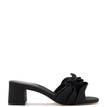 Load image into Gallery viewer, Brigitte Ruffle Mule In Black Raffia