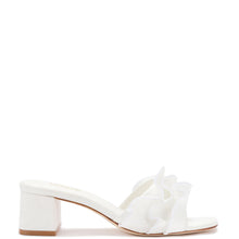 Load image into Gallery viewer, Brigitte Ruffle Mule In White Raffia