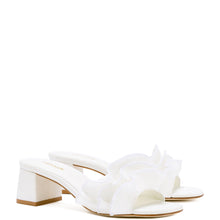 Load image into Gallery viewer, Brigitte Ruffle Mule In White Raffia