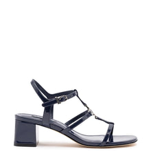 Load image into Gallery viewer, Hana Block In Navy Patent Leather