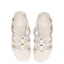 Load image into Gallery viewer, Harmony Block Sandal In Ivory Leather