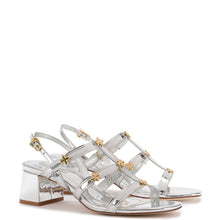 Load image into Gallery viewer, Harmony Block Sandal In Silver Specchio