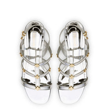 Load image into Gallery viewer, Harmony Block Sandal In Silver Specchio