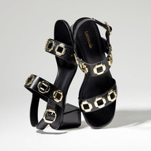 Load image into Gallery viewer, Milan Sandal In Black Leather