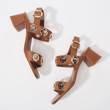 Load image into Gallery viewer, Milan Sandal In Caramel Leather