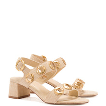 Load image into Gallery viewer, Milan Sandal In Beige Raffia