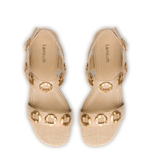 Load image into Gallery viewer, Milan Sandal In Beige Raffia