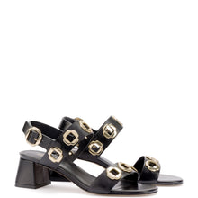 Load image into Gallery viewer, Milan Sandal In Black Leather