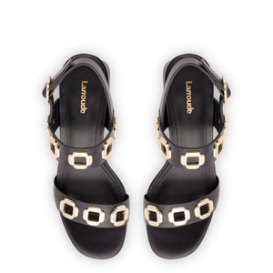 Milan Sandal In Black Leather