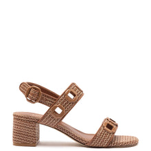 Load image into Gallery viewer, Milan Sandal In Caramel Wave Raffia