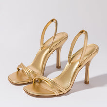 Load image into Gallery viewer, Annie Sandal In Gold Metallic Leather