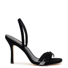 Load image into Gallery viewer, Larroudé x Markarian Sandal In Black Suede and Crystals