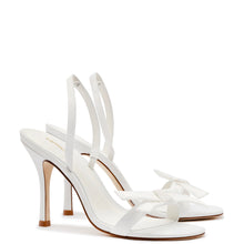 Load image into Gallery viewer, Larroudé x Markarian Bridal Sandal In White Satin