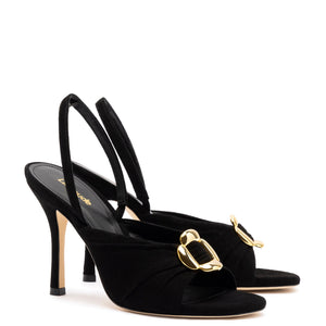 Mayfair Sandal In Black Suede