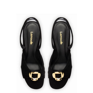 Mayfair Sandal In Black Suede