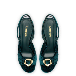 Mayfair Sandal In Jungle Velvet