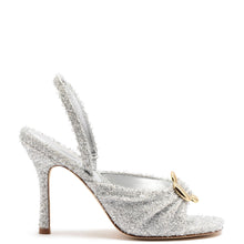 Load image into Gallery viewer, Mayfair Sandal In Silver Lurex