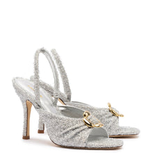 Load image into Gallery viewer, Mayfair Sandal In Silver Lurex