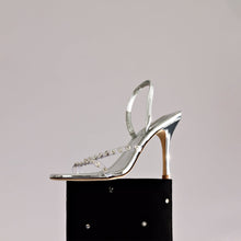 Load image into Gallery viewer, Annie Sandal in Silver Specchio with Swarovski® Crystals