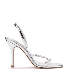 Load image into Gallery viewer, Annie Sandal in Silver Specchio with Swarovski® Crystals