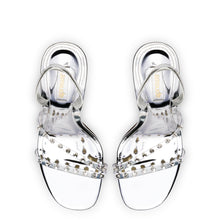 Load image into Gallery viewer, Annie Sandal in Silver Specchio with Swarovski® Crystals