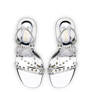 Annie Sandal in Silver Specchio with Swarovski® Crystals