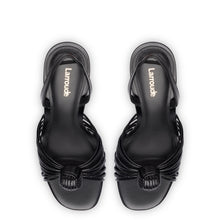 Load image into Gallery viewer, Valerie Slingback Sandal In Black Leather