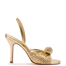 Load image into Gallery viewer, Valerie Slingback Sandal In Gold Metallic Leather