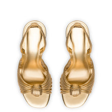 Load image into Gallery viewer, Valerie Slingback Sandal In Gold Metallic Leather