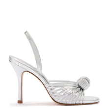 Load image into Gallery viewer, Valerie Slingback Sandal In Silver Metallic Leather