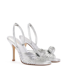 Load image into Gallery viewer, Valerie Slingback Sandal In Silver Metallic Leather