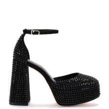 Load image into Gallery viewer, Ari Crystal Pump In Monochrome Black Suede