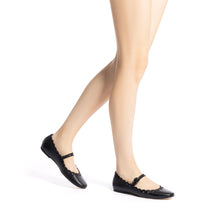 Load image into Gallery viewer, Blair Broderie Ballet Flat In Black Leather