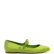 Load image into Gallery viewer, Blair Ballet Flat In Kiwi Satin