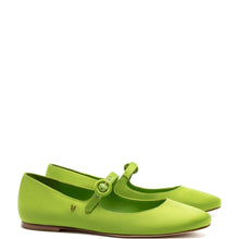 Load image into Gallery viewer, Blair Ballet Flat In Kiwi Satin