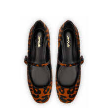 Load image into Gallery viewer, Blair Ballet Flat In Leopard Print Calf Hair