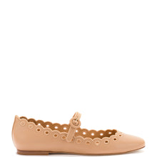 Load image into Gallery viewer, Blair Broderie Ballet Flat In Tan Leather