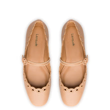 Load image into Gallery viewer, Blair Broderie Ballet Flat In Tan Leather