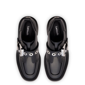 Stewart Platform Oxford In Black Leather