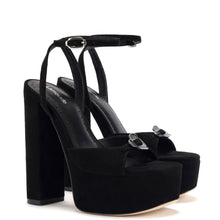 Load image into Gallery viewer, Daisy Platform In Black Suede