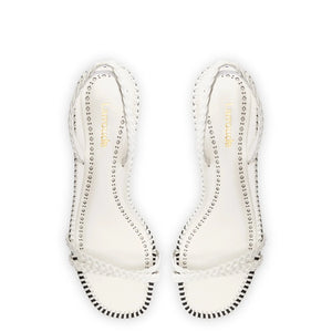 Mini Annie Sandal In White Leather