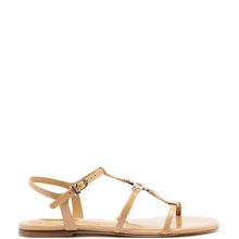 Load image into Gallery viewer, Hana Flat In Tan Patent Leather