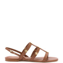 Load image into Gallery viewer, Harmony Flat Sandal In Caramel Leather