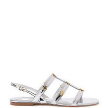 Load image into Gallery viewer, Harmony Flat Sandal In Silver Specchio