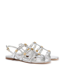 Load image into Gallery viewer, Harmony Flat Sandal In Silver Specchio