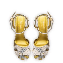 Load image into Gallery viewer, Larroudé x Markarian Wedge In Gold Floral Dutel