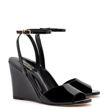 Load image into Gallery viewer, Yves Wedge In Black Patent Leather