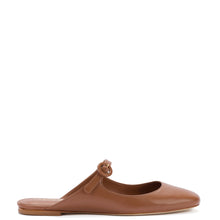 Load image into Gallery viewer, Blair Flat Mule In Caramel Leather